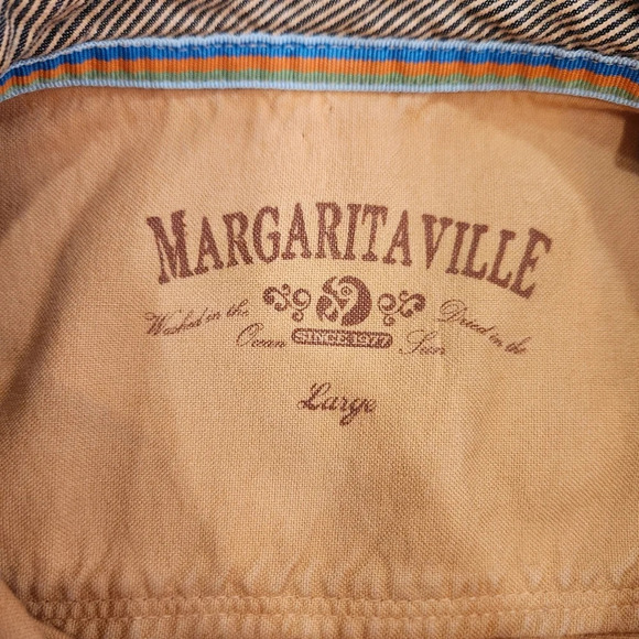 Margaritaville Shirt Mens Large Peach Long Rollable Slee… - Picture 10 of 16